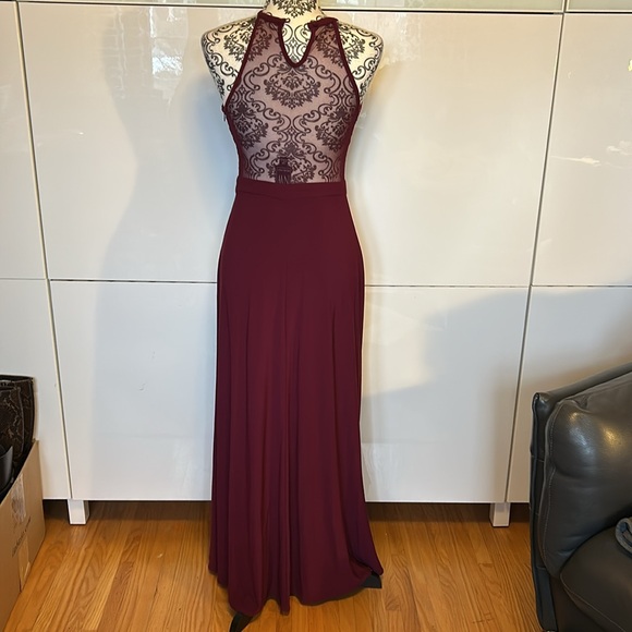 Burgundy Dress with Sparkles - Picture 2 of 4